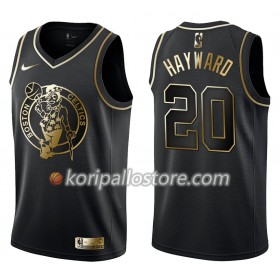 Boston Celtics Gordon Hayward 20 Nike Musta Golden Edition Miesten Pelipaidat Swingman 